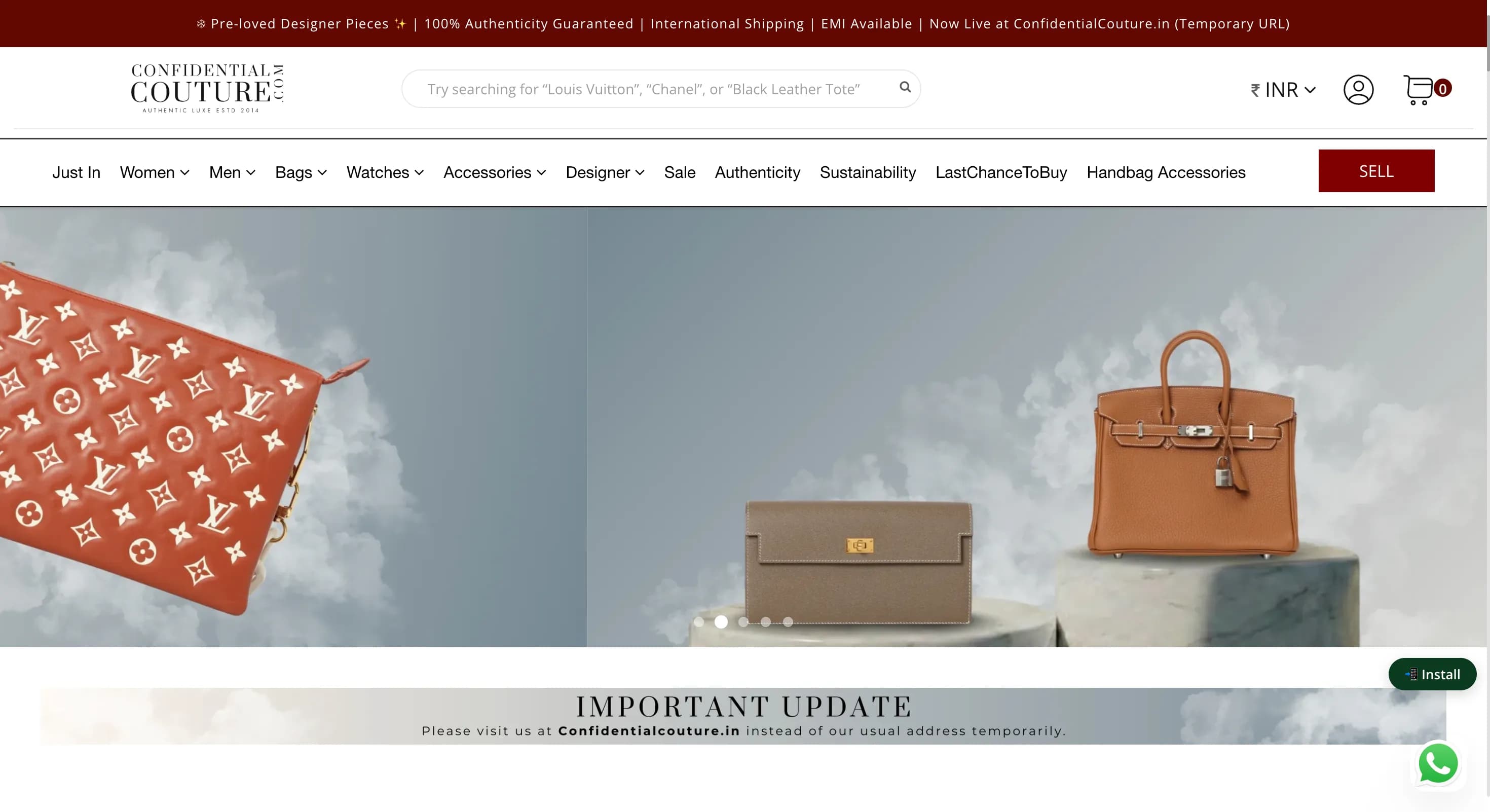 Confidential Couture — Shopify Theme Development - Website Design — project screenshot 1
